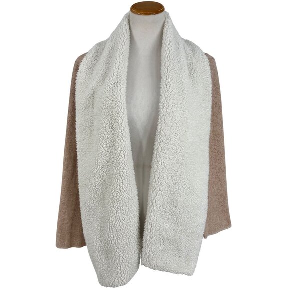 Jaclyn Intimates Shearling Trim Open Front Cozy Cardigan • Loungewear Soft Girl - Picture 16 of 16